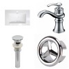 23.75-in. W 1 Hole Ceramic Top Set In White Color - Overflow Drain Incl.