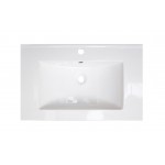 23.75-in. W 1 Hole Ceramic Top Set In White Color - Overflow Drain Incl.