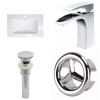 23.75-in. W 1 Hole Ceramic Top Set In White Color - Overflow Drain Incl.