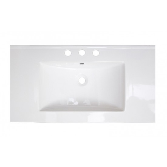 32-in. W 3H8-in. Ceramic Top Set In White Color - Overflow Drain Incl.