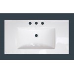 32-in. W 3H8-in. Ceramic Top Set In White Color - Overflow Drain Incl.