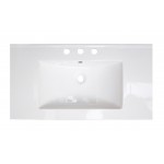 32-in. W 3H8-in. Ceramic Top Set In White Color - Overflow Drain Incl.