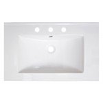 30-in. W 3H8-in. Ceramic Top Set In White Color - Overflow Drain Incl.