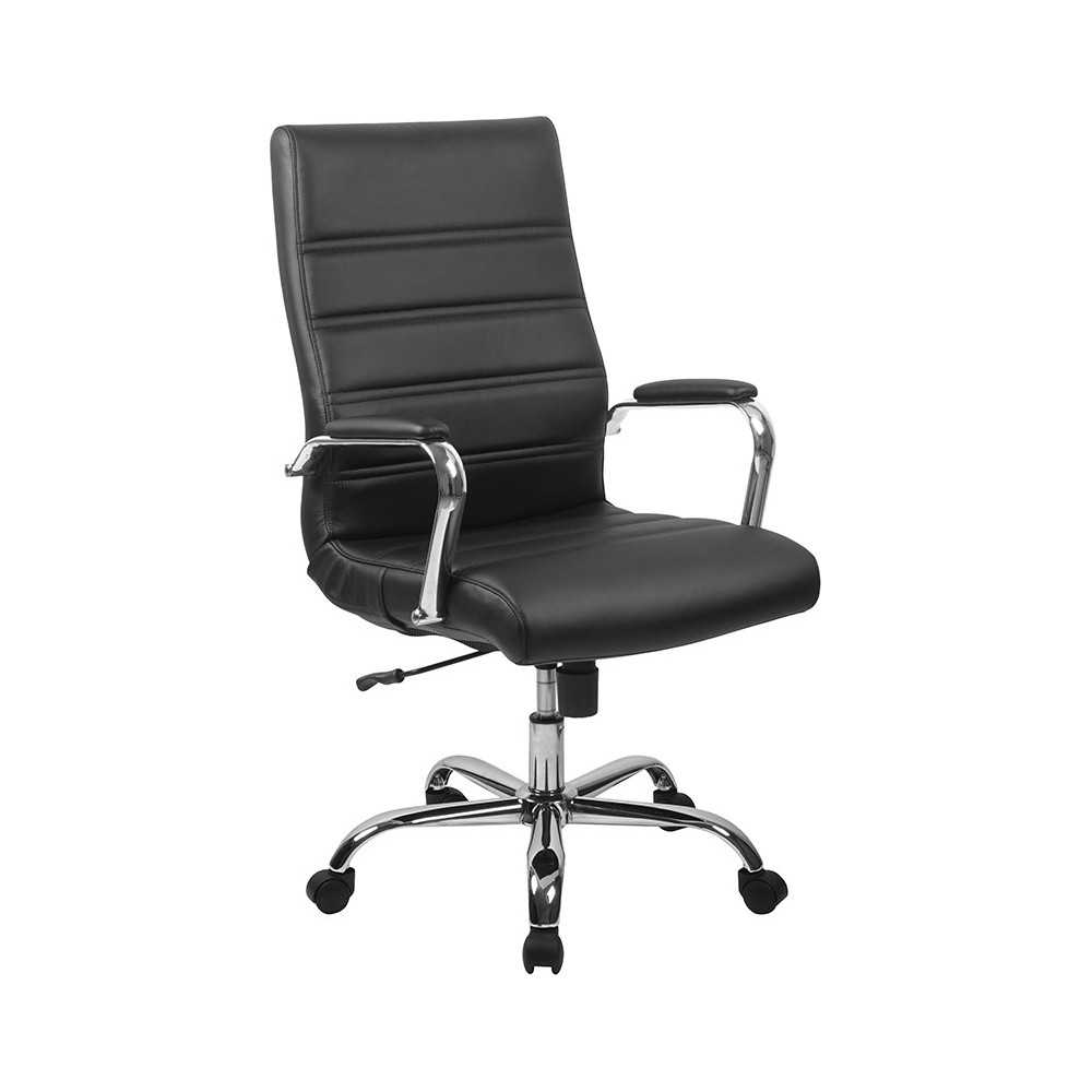 High Back Office Chair | High Back LeatherSoft Executive Office Swivel Chair with Wheels