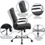 High Back Office Chair | High Back LeatherSoft Executive Office Swivel Chair with Wheels