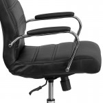 High Back Office Chair | High Back LeatherSoft Executive Office Swivel Chair with Wheels