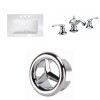 24.25-in. W 3H8-in. Ceramic Top Set In White Color