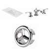 35.5-in. W 3H8-in. Ceramic Top Set In White Color