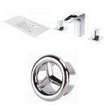 35.5-in. W 3H8-in. Ceramic Top Set In White Color