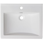 21-in. W 1 Hole Ceramic Top Set In White Color