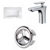 25-in. W 1 Hole Ceramic Top Set In White Color