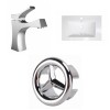 24-in. W 1 Hole Ceramic Top Set In White Color
