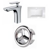 24-in. W 1 Hole Ceramic Top Set In White Color