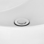 24.25-in. W 1 Hole Ceramic Top Set In White Color - Overflow Drain Incl.