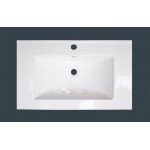 32-in. W 1 Hole Ceramic Top Set In White Color - Overflow Drain Incl.