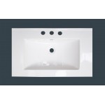 32-in. W 3H8-in. Ceramic Top Set In White Color - Overflow Drain Incl.