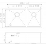 33-in. W CSA Approved Stainless Steel Kitchen Sink With Stainless Steel Finish And 18 Gauge