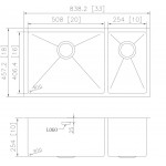 33-in. W CSA Approved Stainless Steel Kitchen Sink With Stainless Steel Finish And 18 Gauge