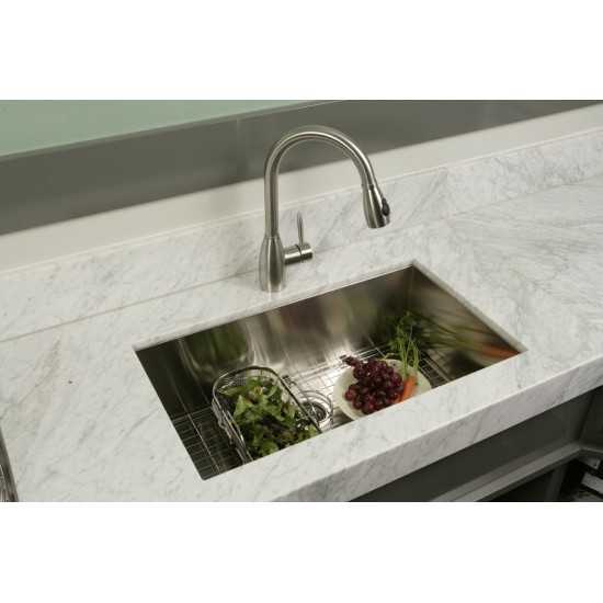 20-in. W CSA Approved Stainless Steel Kitchen Sink With Stainless Steel Finish And 18 Gauge