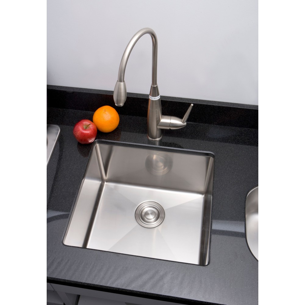 18-in. W CSA Approved Stainless Steel Kitchen Sink With Stainless Steel Finish And 18 Gauge