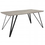 Corinth 31.5" x 63" Rectangular Dining Table in Distressed Gray Wood Finish