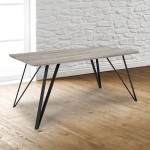 Corinth 31.5" x 63" Rectangular Dining Table in Distressed Gray Wood Finish