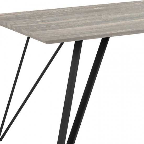 Corinth 31.5" x 63" Rectangular Dining Table in Distressed Gray Wood Finish