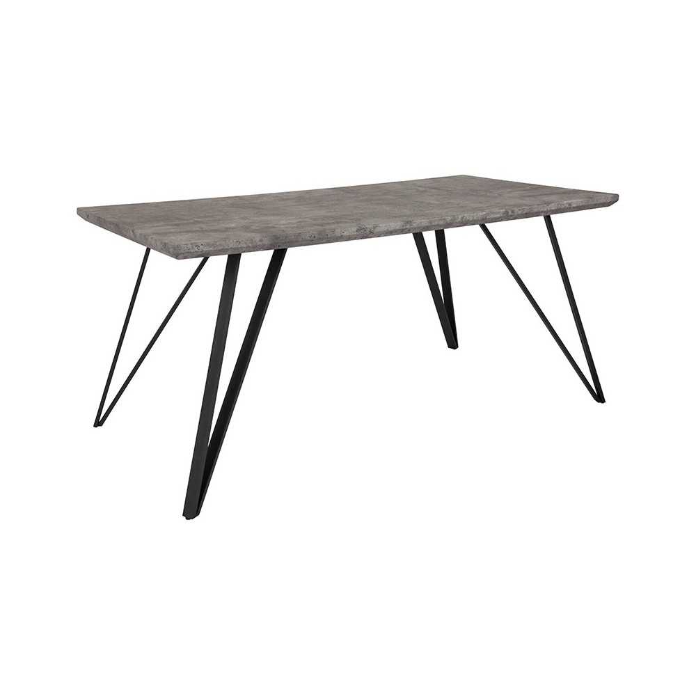 Corinth 31.5" x 63" Rectangular Dining Table in Faux Concrete Finish Corinth 31.5" x 63" Rectangular Dining Table in Faux Concrete Finish