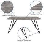 Corinth 31.5" x 63" Rectangular Dining Table in Faux Concrete Finish