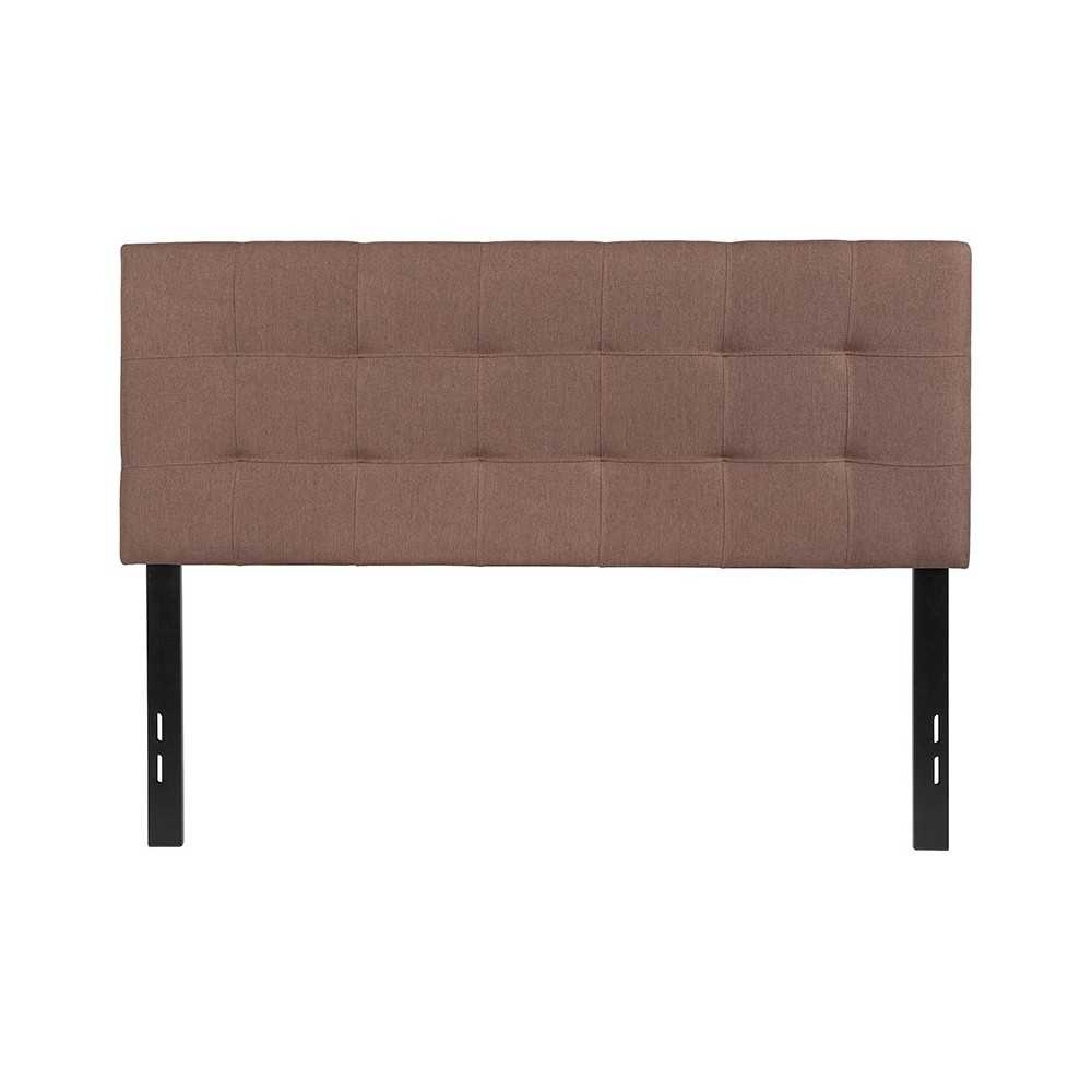 Bedford Tufted Upholstered Full Size Headboard in Camel Fabric Bedford Tufted Upholstered Full Size Headboard in Camel Fabric