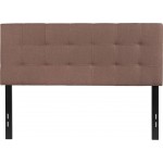 Bedford Tufted Upholstered Full Size Headboard in Camel Fabric