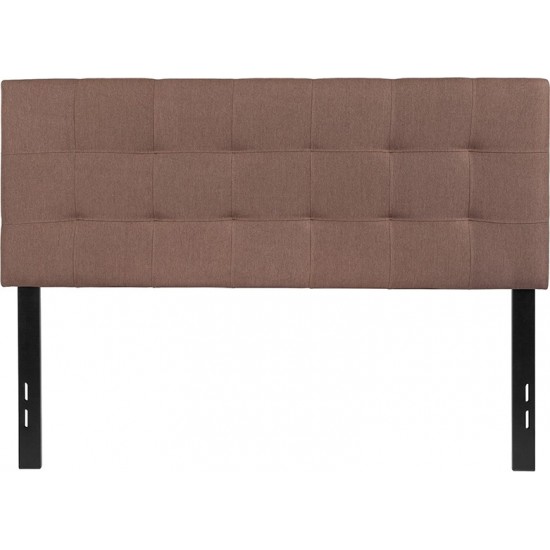 Bedford Tufted Upholstered Full Size Headboard in Camel Fabric