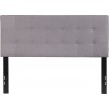 Bedford Tufted Upholstered Full Size Headboard in Light Gray Fabric