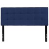 Bedford Tufted Upholstered Full Size Headboard in Navy Fabric