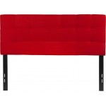 Bedford Tufted Upholstered Full Size Headboard in Red Fabric