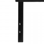 Bedford Tufted Upholstered King Size Headboard in Black Fabric