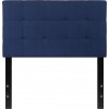 Bedford Tufted Upholstered Twin Size Headboard in Navy Fabric