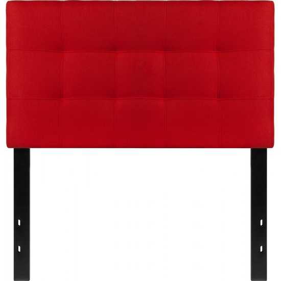 Bedford Tufted Upholstered Twin Size Headboard in Red Fabric