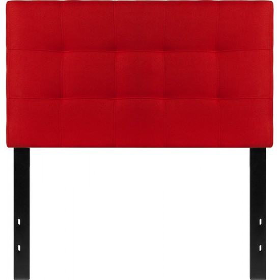 Bedford Tufted Upholstered Twin Size Headboard in Red Fabric