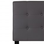 Lennox Tufted Upholstered Twin Size Headboard in Gray Vinyl