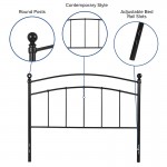 Woodstock Decorative Black Metal Full Size Headboard