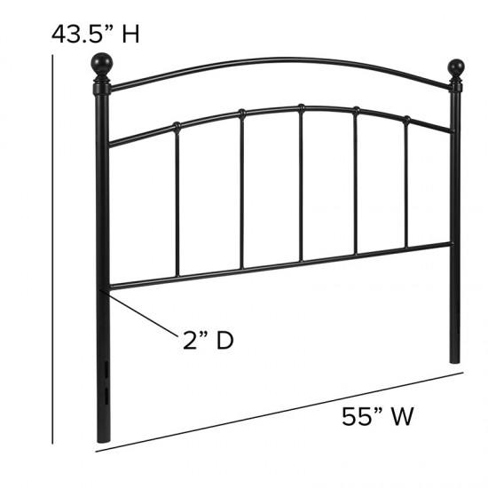 Woodstock Decorative Black Metal Full Size Headboard