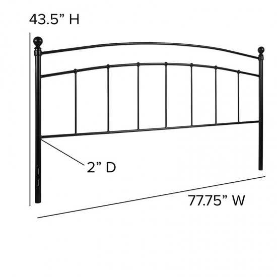 Woodstock Decorative Black Metal King Size Headboard