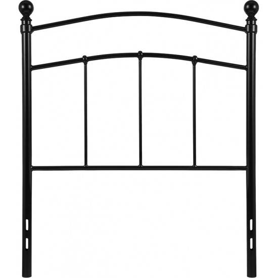 Woodstock Decorative Black Metal Twin Size Headboard