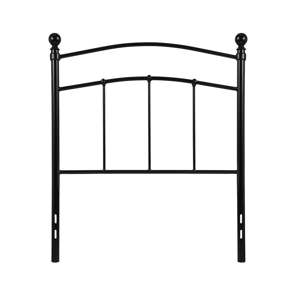 Woodstock Decorative Black Metal Twin Size Headboard