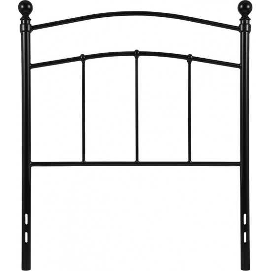 Woodstock Decorative Black Metal Twin Size Headboard