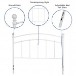 Woodstock Decorative White Metal Full Size Headboard