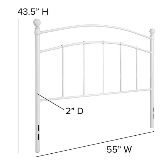 Woodstock Decorative White Metal Full Size Headboard
