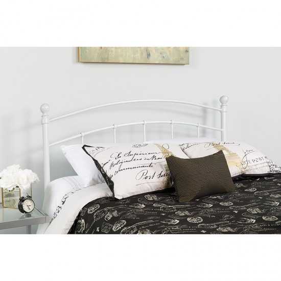 Woodstock Decorative White Metal King Size Headboard