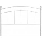 Woodstock Decorative White Metal Queen Size Headboard